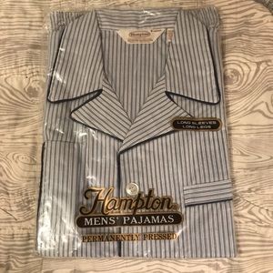 NOS Vintage HAMPTON Men's Sz Medium Long Sleeves Long Legs Pajamas Sealed